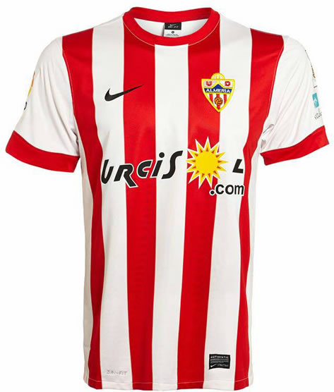 2014-15 UD Almeria Home Soccer Jersey